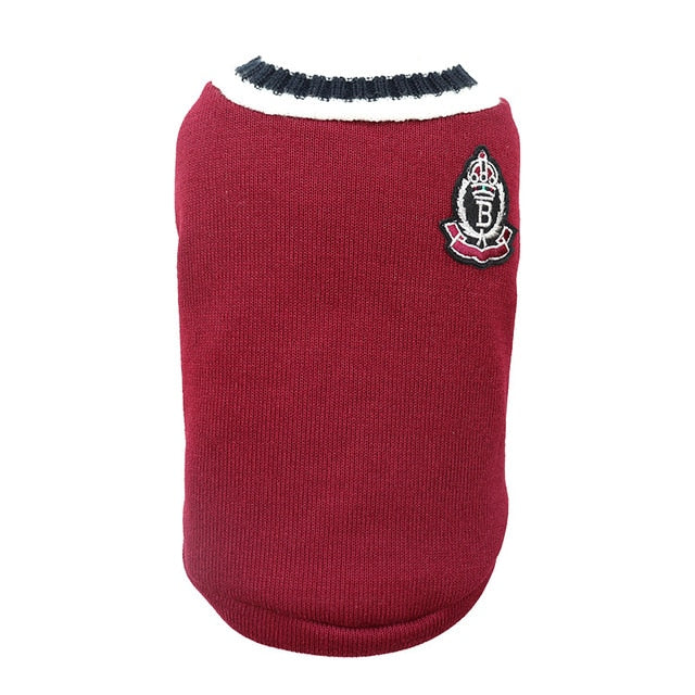 College Style Warm & Cozy Dog Clothes