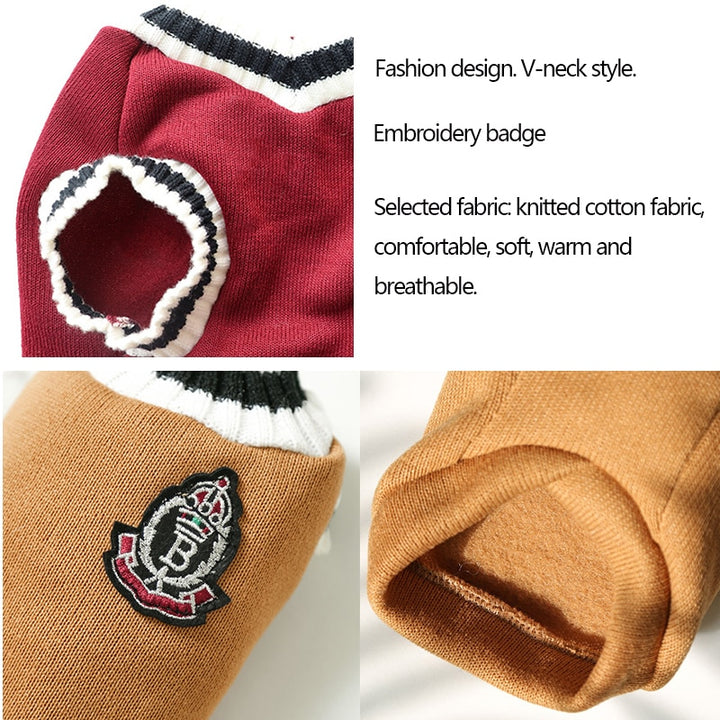 College Style Warm & Cozy Dog Clothes