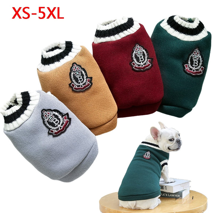 College Style Warm & Cozy Dog Clothes